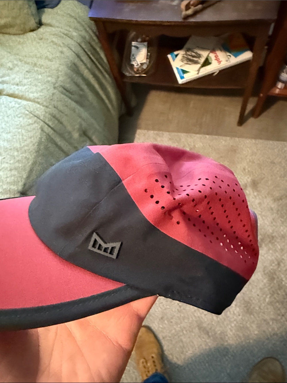 Men's Red and Black Performance Cap - Picture 2 of 4